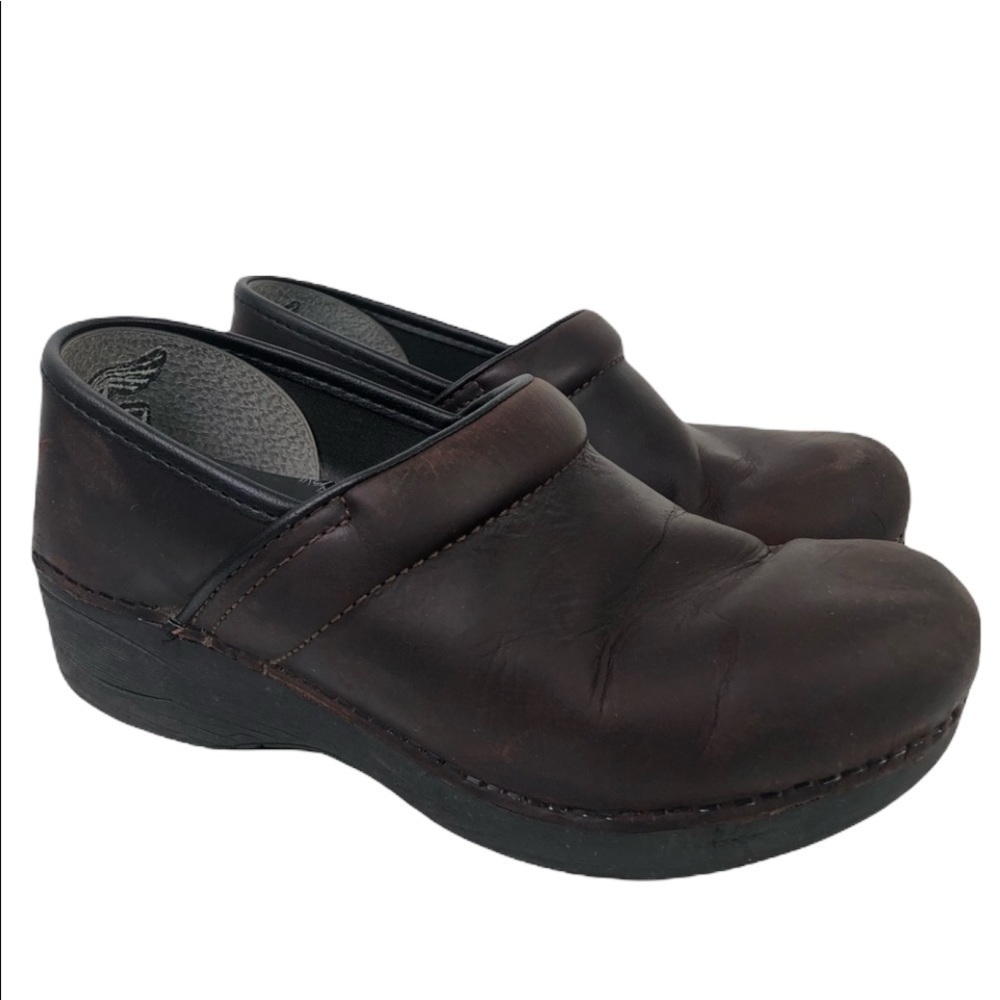 Dansko XP Leather Slip On Clog Shoes